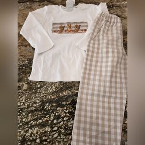 Kids White and Tan Set